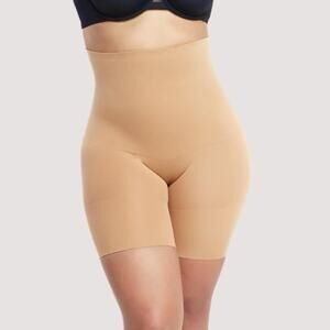 UNDEROUTFIT M Medium Style 861 High Waisted Shorts Shape Wear Beige Stretch